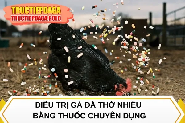 Điều trị gà đá thở nhiều bằng thuốc chuyên dụng