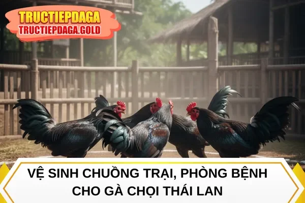 Vệ sinh chuồng trại, phòng bệnh cho gà chọi Thái Lan